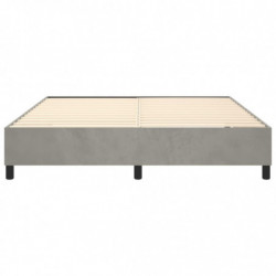 Boxspringbett Hellgrau 160x200 cm Samt