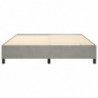 Boxspringbett Hellgrau 160x200 cm Samt