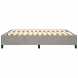 Boxspringbett Hellgrau 160x200 cm Samt