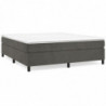 Boxspringbett Dunkelgrau 160x200 cm Samt