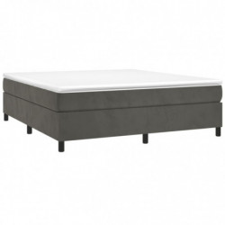 Boxspringbett Dunkelgrau 160x200 cm Samt