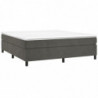 Boxspringbett Dunkelgrau 160x200 cm Samt