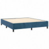 Boxspringbett Dunkelblau 160x200 cm Samt