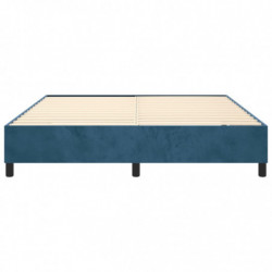 Boxspringbett Dunkelblau 160x200 cm Samt