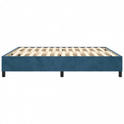 Boxspringbett Dunkelblau 160x200 cm Samt