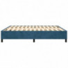 Boxspringbett Dunkelblau 160x200 cm Samt