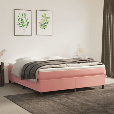 Boxspringbett Rosa 160x200 cm Samt