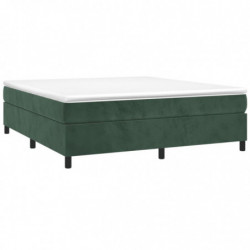 Boxspringbett Dunkelgrün 180x200 cm Samt