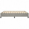 Boxspringbett Hellgrau 200x200 cm Samt