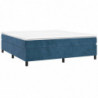 Boxspringbett Dunkelblau 200x200 cm Samt