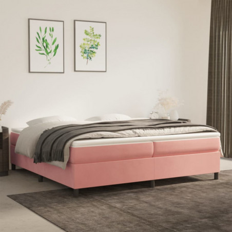 Boxspringbett Rosa 200x200 cm Samt