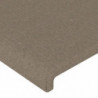 Bettgestell mit Kopfteil Taupe 140x200 cm Stoff