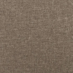 Bettgestell mit Kopfteil Taupe 140x200 cm Stoff