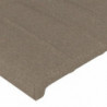 Bettgestell mit Kopfteil Taupe 180x200 cm Stoff