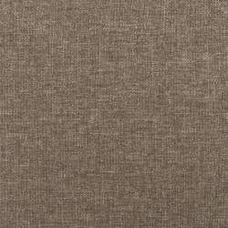 Bettgestell mit Kopfteil Taupe 200x200 cm Stoff