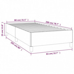 Bettgestell Creme 80x200 cm Stoff