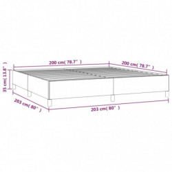 Bettgestell Dunkelgrau 200x200 cm Stoff