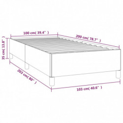 Bettgestell Hellgrau 100x200 cm Samt