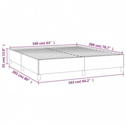 Bettgestell Dunkelgrau 160x200 cm Samt