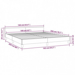 Bettgestell mit Kopfteil Dunkelgrau 160x200 cm Stoff