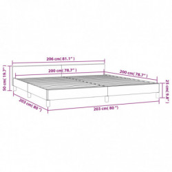 Bettgestell mit Kopfteil Cappuccino-Braun 200x200 cm Kunstleder