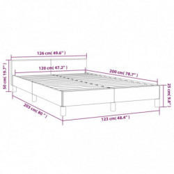 Bettgestell mit Kopfteil Dunkelblau 120x200 cm Samt