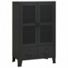 Lagerschrank Industrie-Stil Schwarz 70x40x115 cm Metall