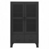 Lagerschrank Industrie-Stil Schwarz 70x40x115 cm Metall