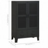 Lagerschrank Industrie-Stil Schwarz 70x40x115 cm Metall