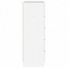 Schubladenschrank Weiß 60x36x103 cm Holzwerkstoff