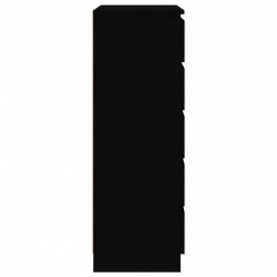 Schubladenschrank Schwarz 60x36x103 cm Holzwerkstoff
