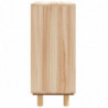 Sideboard Braun 60x30x70 cm Massivholz Kiefer und Natur-Rattan