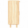 Sideboard Braun 60x30x75 cm Massivholz Kiefer und Natur-Rattan