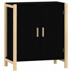 Sideboard Schwarz 62x38x70 cm Holzwerkstoff