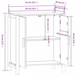 Sideboard Schwarz 62x38x70 cm Holzwerkstoff