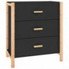 Sideboard Schwarz 62x38x70 cm Holzwerkstoff