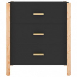 Sideboard Schwarz 62x38x70 cm Holzwerkstoff