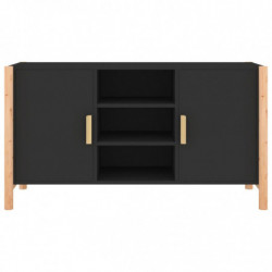 Sideboard Schwarz 107x38x60 cm Holzwerkstoff