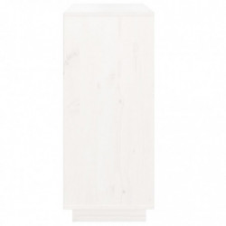 Sideboard Weiß 70x34x80 cm Massivholz Kiefer