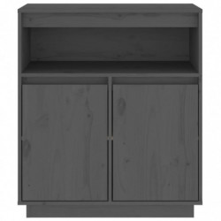 Sideboard Grau 70x34x80 cm Massivholz Kiefer