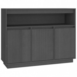 Sideboard Grau 104,5x34x80 cm Massivholz Kiefer