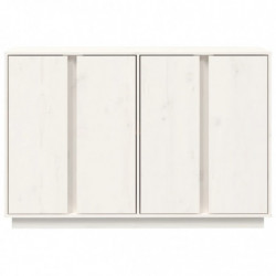 Sideboard Weiß 120x35x80 cm Massivholz Kiefer