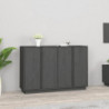 Sideboard Grau 120x35x80 cm Massivholz Kiefer