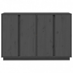 Sideboard Grau 120x35x80 cm Massivholz Kiefer