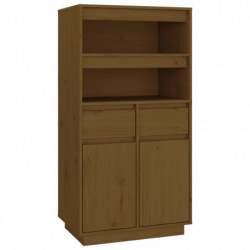 Highboard Honigbraun 60x40x116,5 cm Massivholz Kiefer