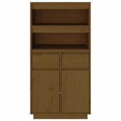 Highboard Honigbraun 60x40x116,5 cm Massivholz Kiefer