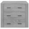 Sideboard Grau Sonoma 80x33x70 cm Holzwerkstoff