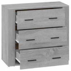 Sideboard Grau Sonoma 80x33x70 cm Holzwerkstoff