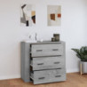 Sideboard Grau Sonoma 80x33x70 cm Holzwerkstoff