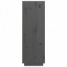 Highboard Grau 89x40x116,5 cm Massivholz Kiefer